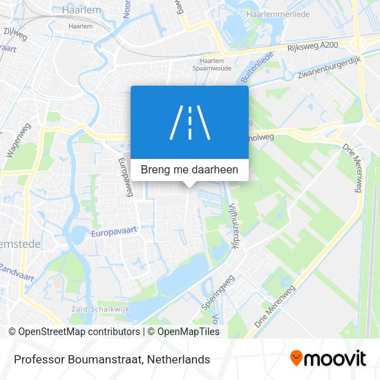 Professor Boumanstraat kaart