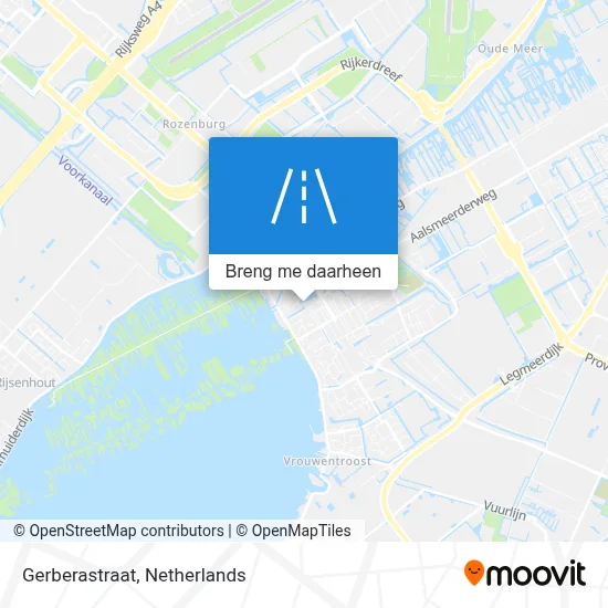 Gerberastraat kaart