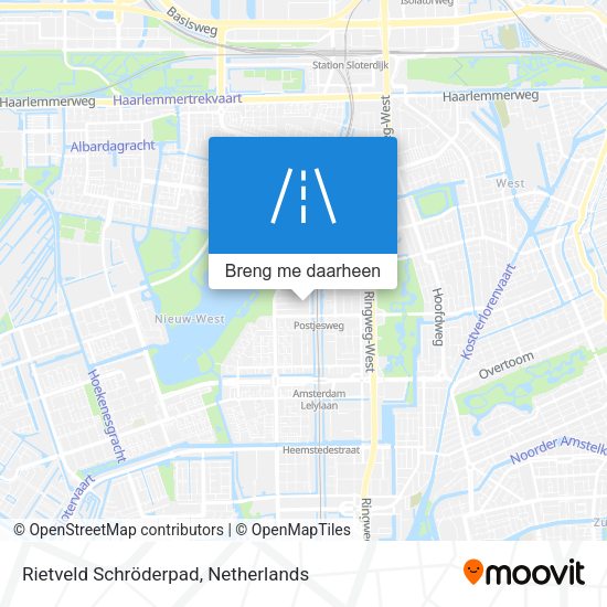 Rietveld Schröderpad kaart