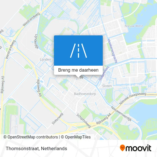 Thomsonstraat kaart