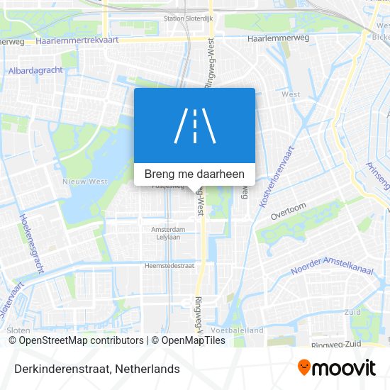Derkinderenstraat kaart