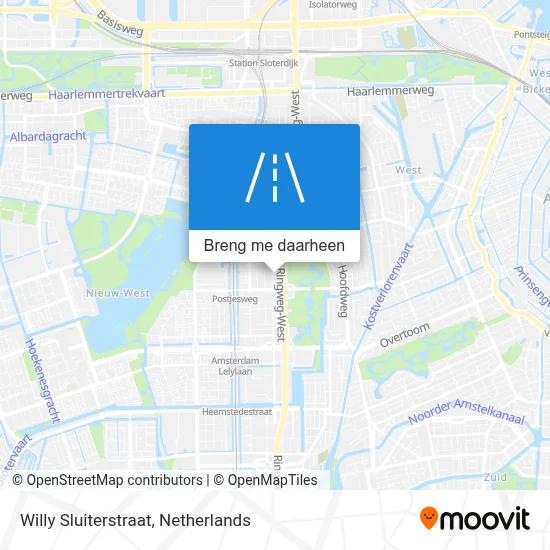 Willy Sluiterstraat kaart