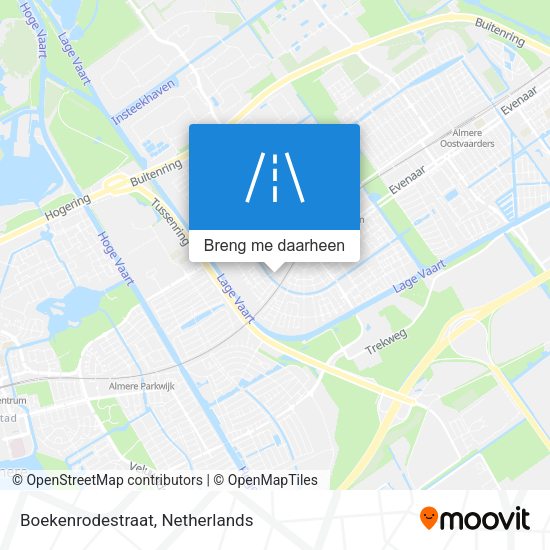 Boekenrodestraat kaart