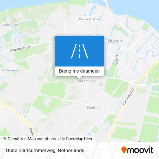 Oude Blaricummerweg kaart