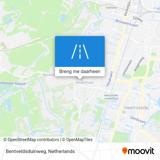 Bentveldsduinweg kaart