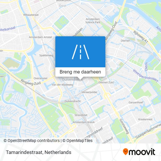 Tamarindestraat kaart