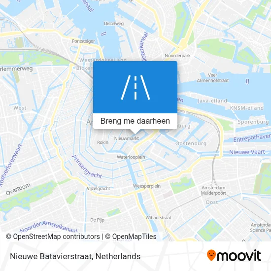 Nieuwe Batavierstraat kaart
