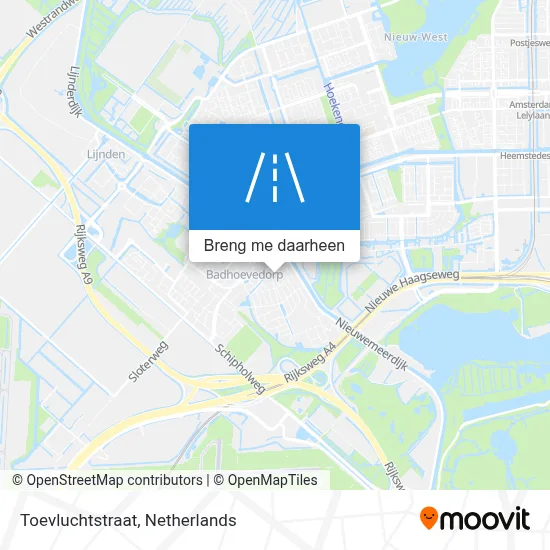 Toevluchtstraat kaart