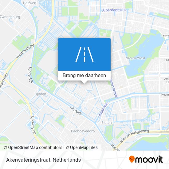 Akerwateringstraat kaart