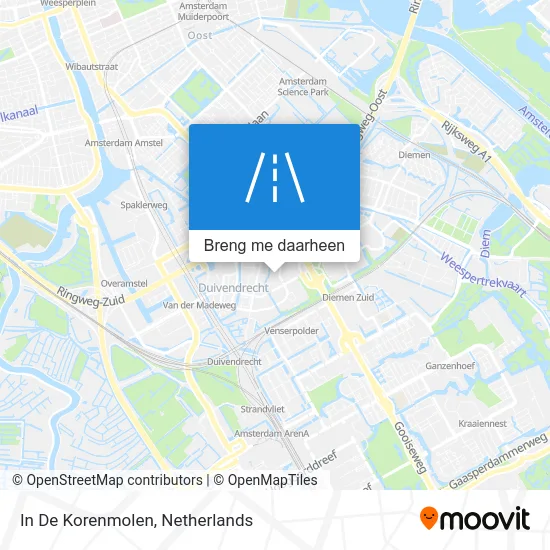 In De Korenmolen kaart