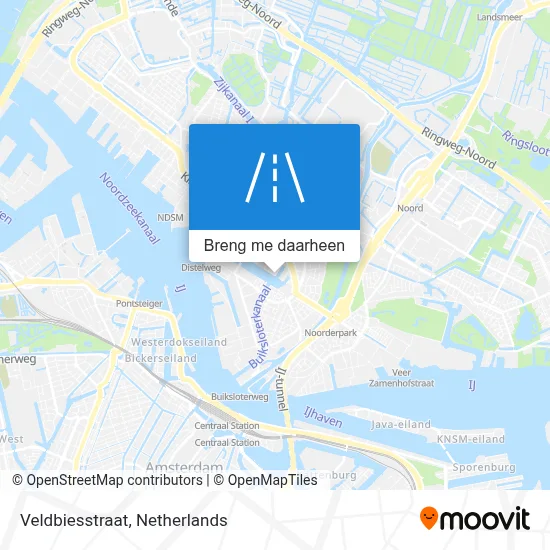 Veldbiesstraat kaart