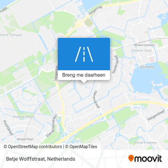 Betje Wolffstraat kaart