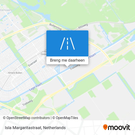 Isla Margaritastraat kaart
