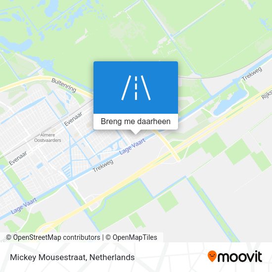 Mickey Mousestraat kaart