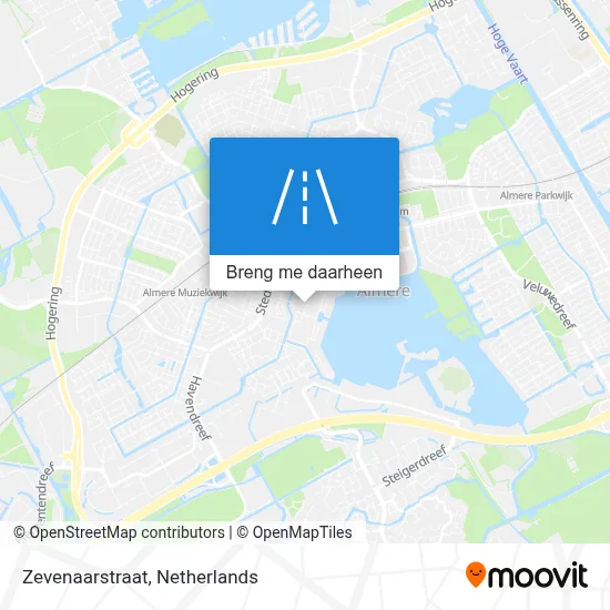 Zevenaarstraat kaart