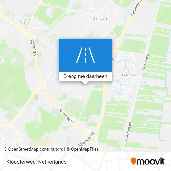 Kloosterweg kaart
