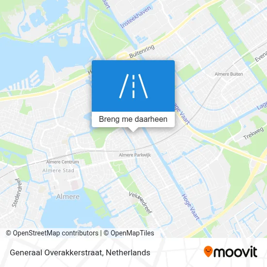 Generaal Overakkerstraat kaart