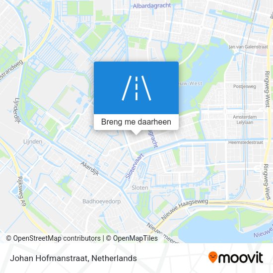 Johan Hofmanstraat kaart