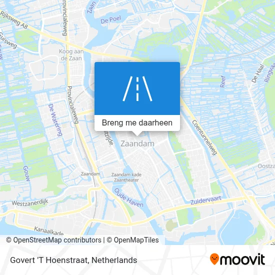 Govert 'T Hoenstraat kaart