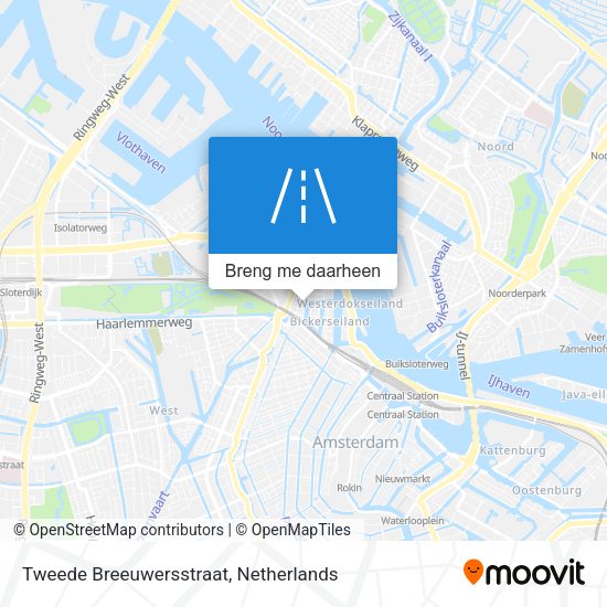 Tweede Breeuwersstraat kaart