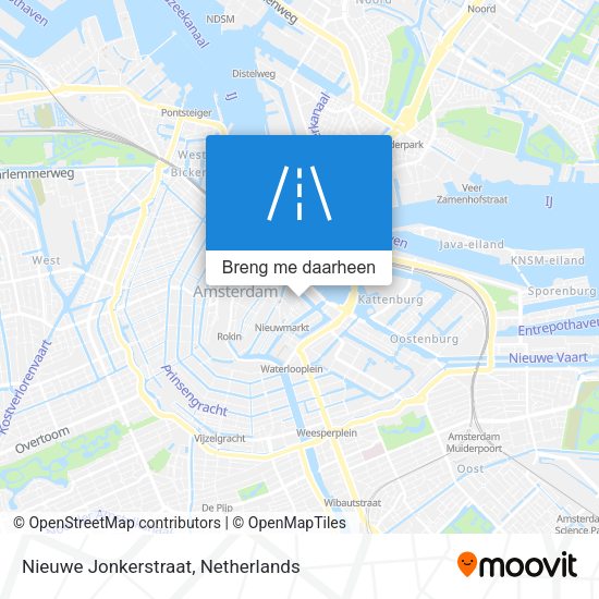 Nieuwe Jonkerstraat kaart