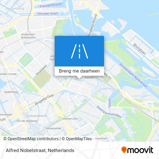 Alfred Nobelstraat kaart