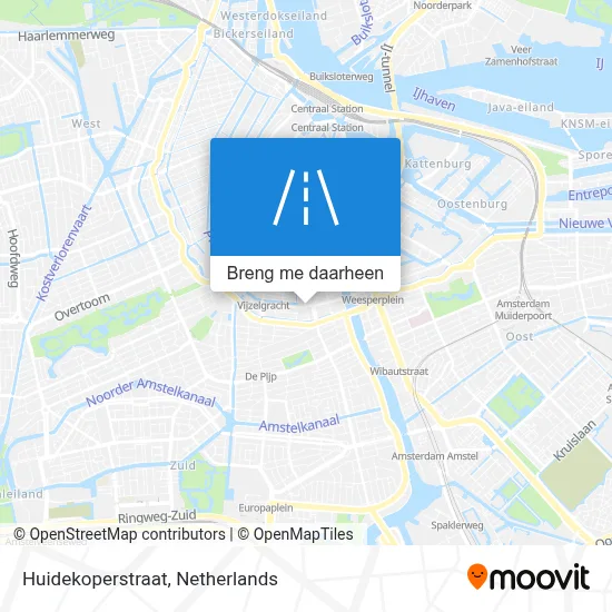 Huidekoperstraat kaart