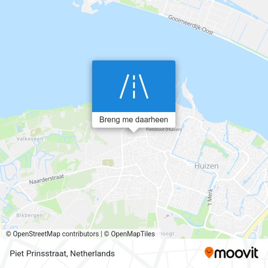 Piet Prinsstraat kaart
