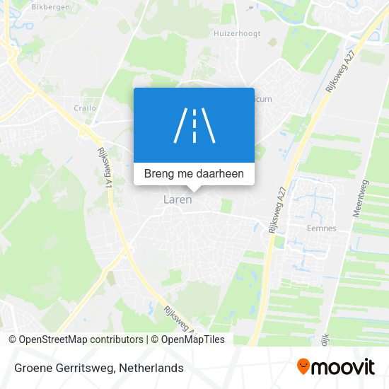 Groene Gerritsweg kaart