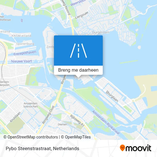 Pybo Steenstrastraat kaart