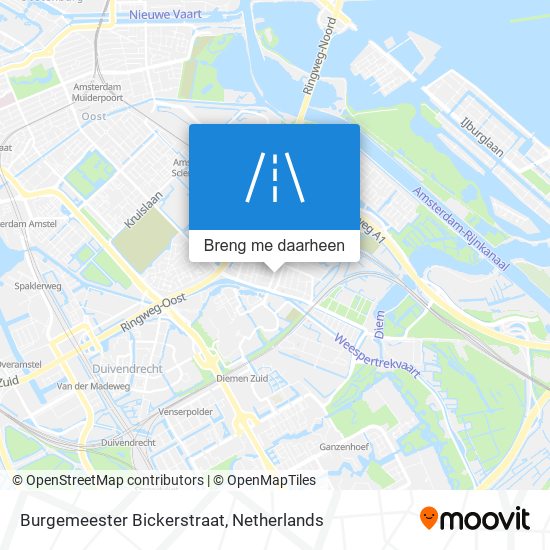 Burgemeester Bickerstraat kaart