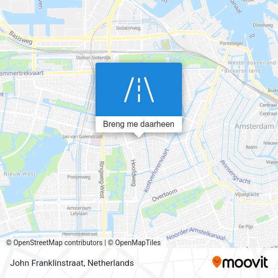 John Franklinstraat kaart