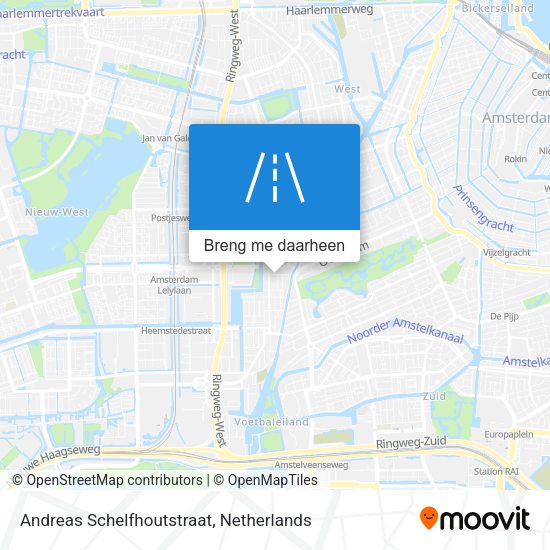 Andreas Schelfhoutstraat kaart