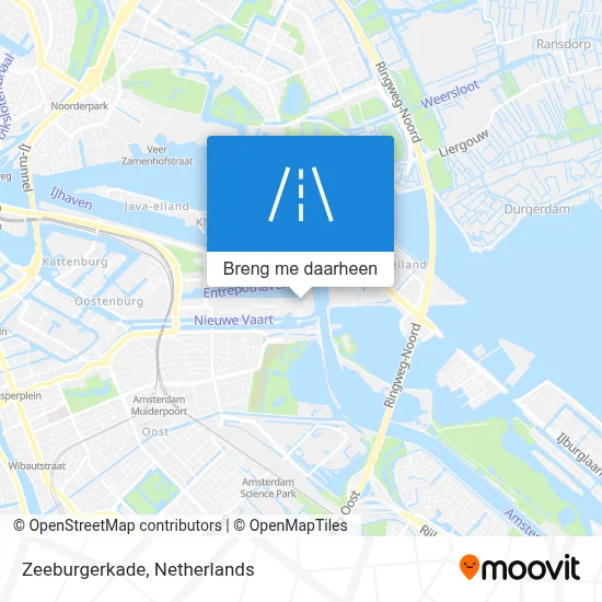 Zeeburgerkade kaart