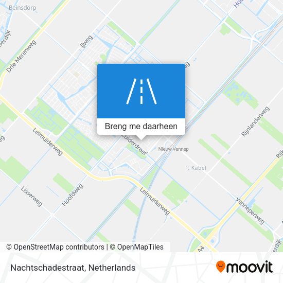 Nachtschadestraat kaart
