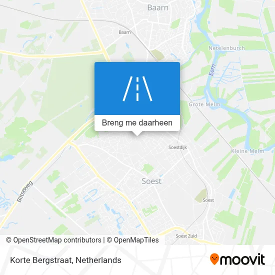Korte Bergstraat kaart