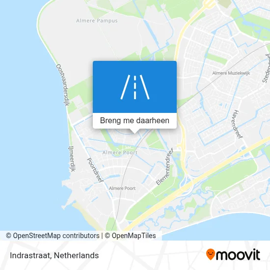 Indrastraat kaart
