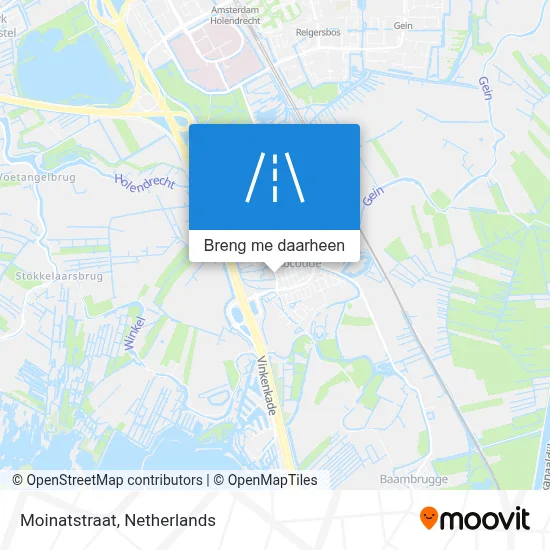 Moinatstraat kaart