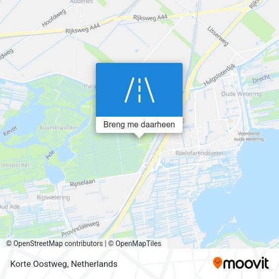 Korte Oostweg kaart