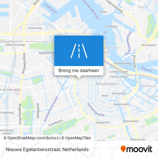 Nieuwe Egelantiersstraat kaart