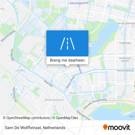 Sam De Wolffstraat kaart