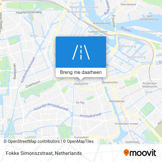 Fokke Simonszstraat kaart