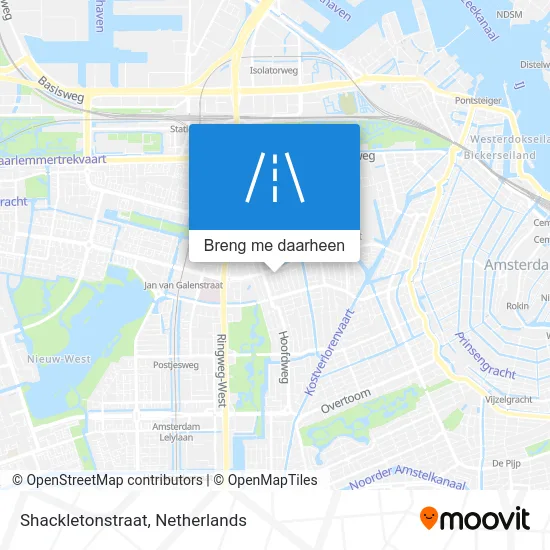 Shackletonstraat kaart