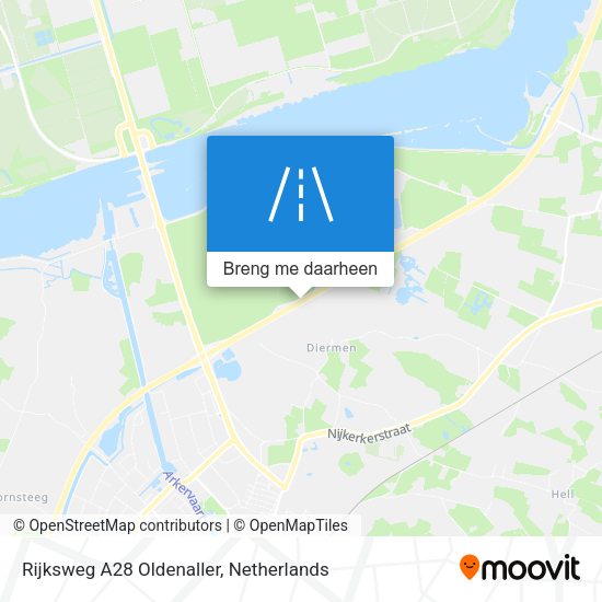 Rijksweg A28 Oldenaller kaart