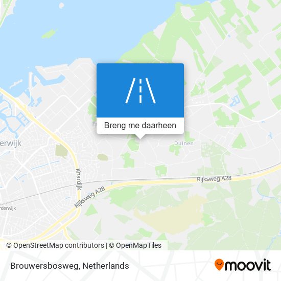 Brouwersbosweg kaart