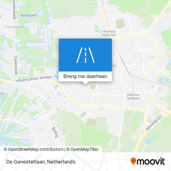 De Genestetlaan kaart