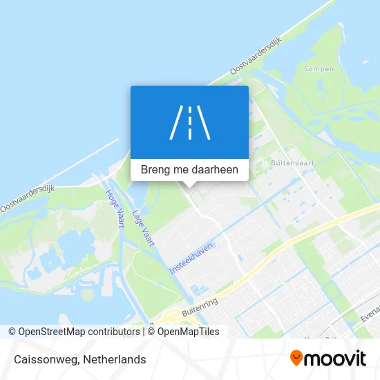 Caissonweg kaart