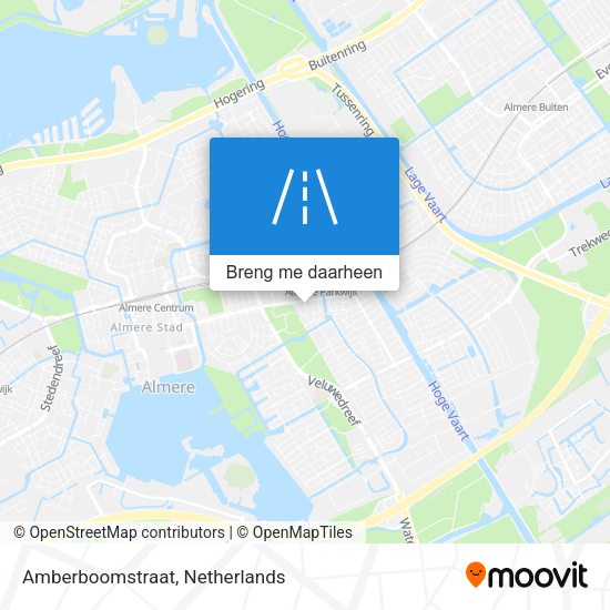 Amberboomstraat kaart
