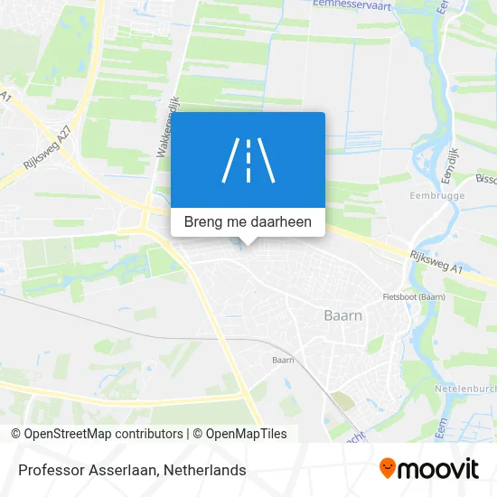 Professor Asserlaan kaart