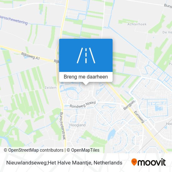 Nieuwlandseweg;Het Halve Maantje kaart